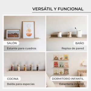 Estantería Pared Flotante en Metal Beige Arena