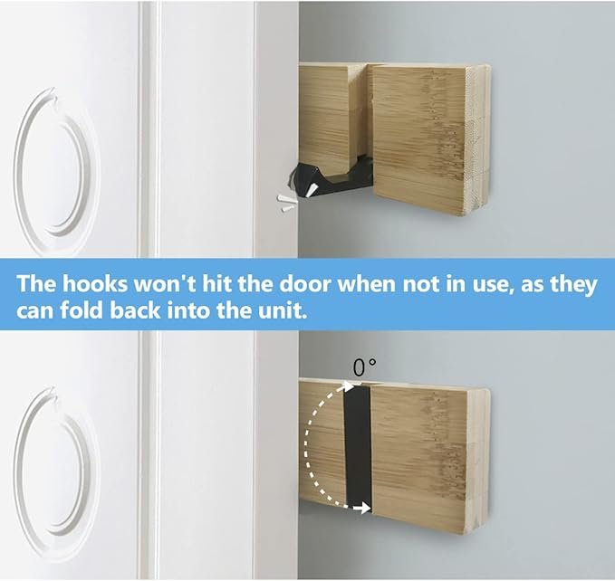 JSVER Perchero de Pared Plegable