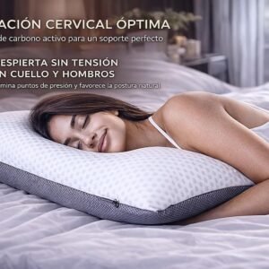 Almohada VISCO Elastica Carbono con Funda Doble Cara 3D Fresh (70 CM)