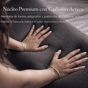 Almohada VISCO Elastica Carbono con Funda Doble Cara 3D Fresh (70 CM)