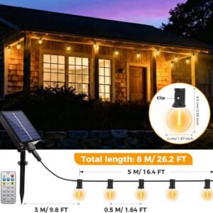 Guirnaldas Luces Exterior Solar Mando a Distancia