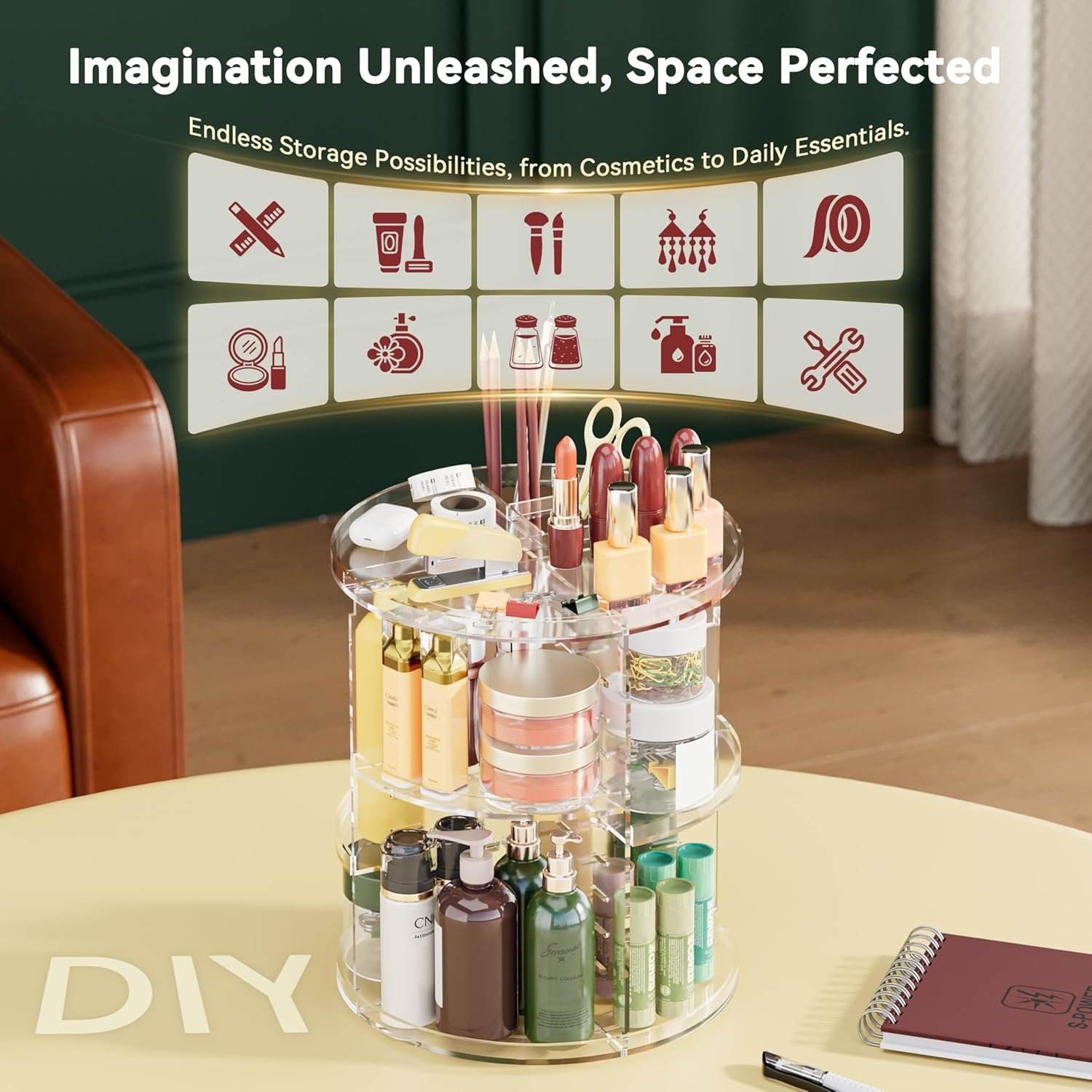 Organizador de Maquillaje Giratorio 360°